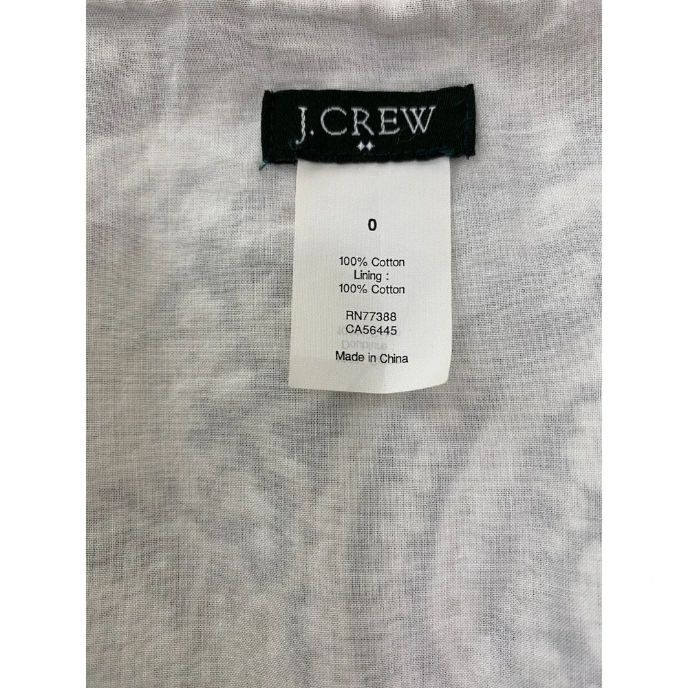 J. Crew Womens 0 Ivory Black Gold Paisley Sleeveless Pleated Fit and Flare Dress